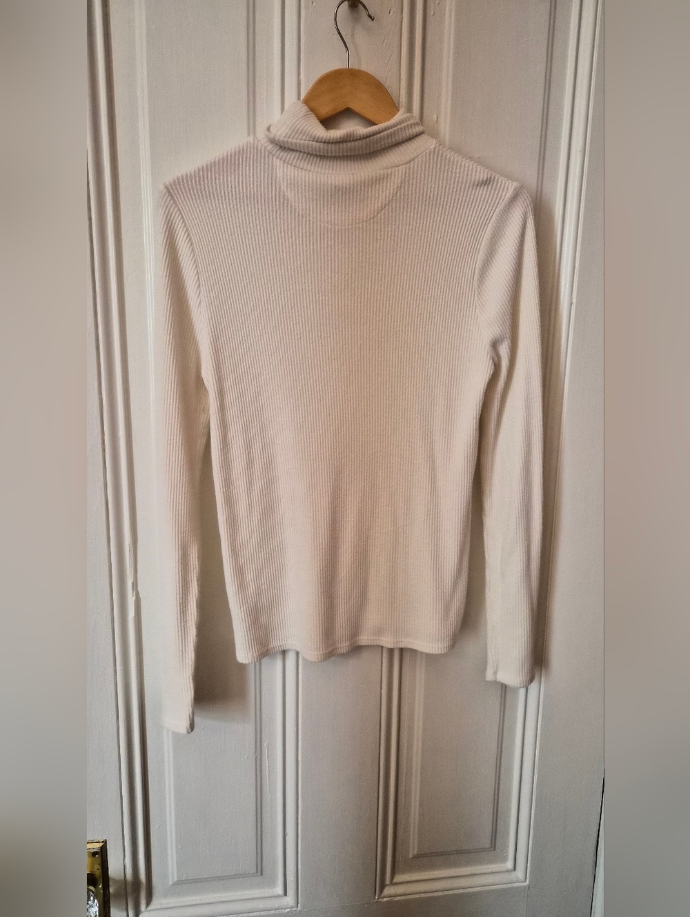 Faherty Cream Ribbed Turtleneck Sweater - Picture 2 of 3